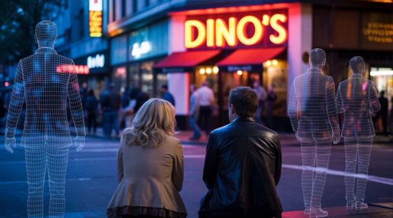 Fabula - Julia e pizza boy davanti al Dino's