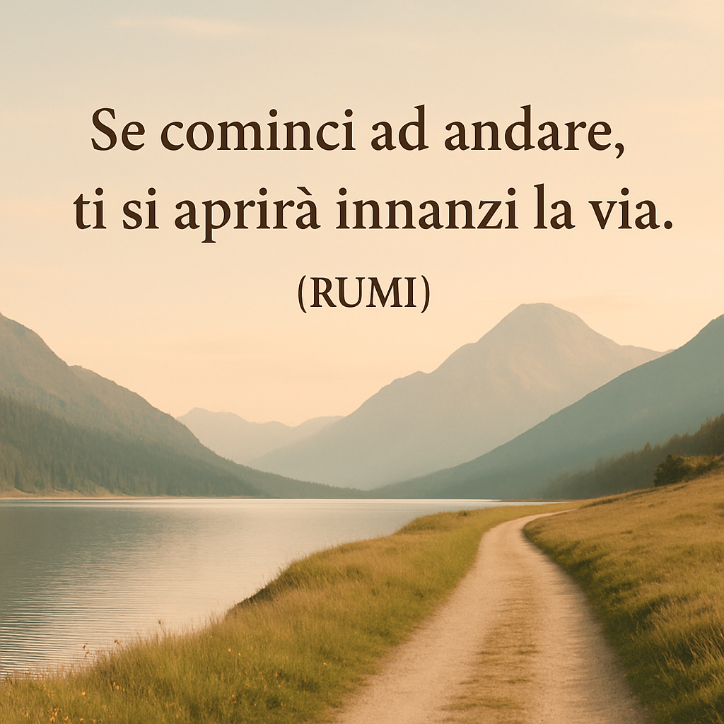 Se cominci ad andare ti si aprirà innanzi la via